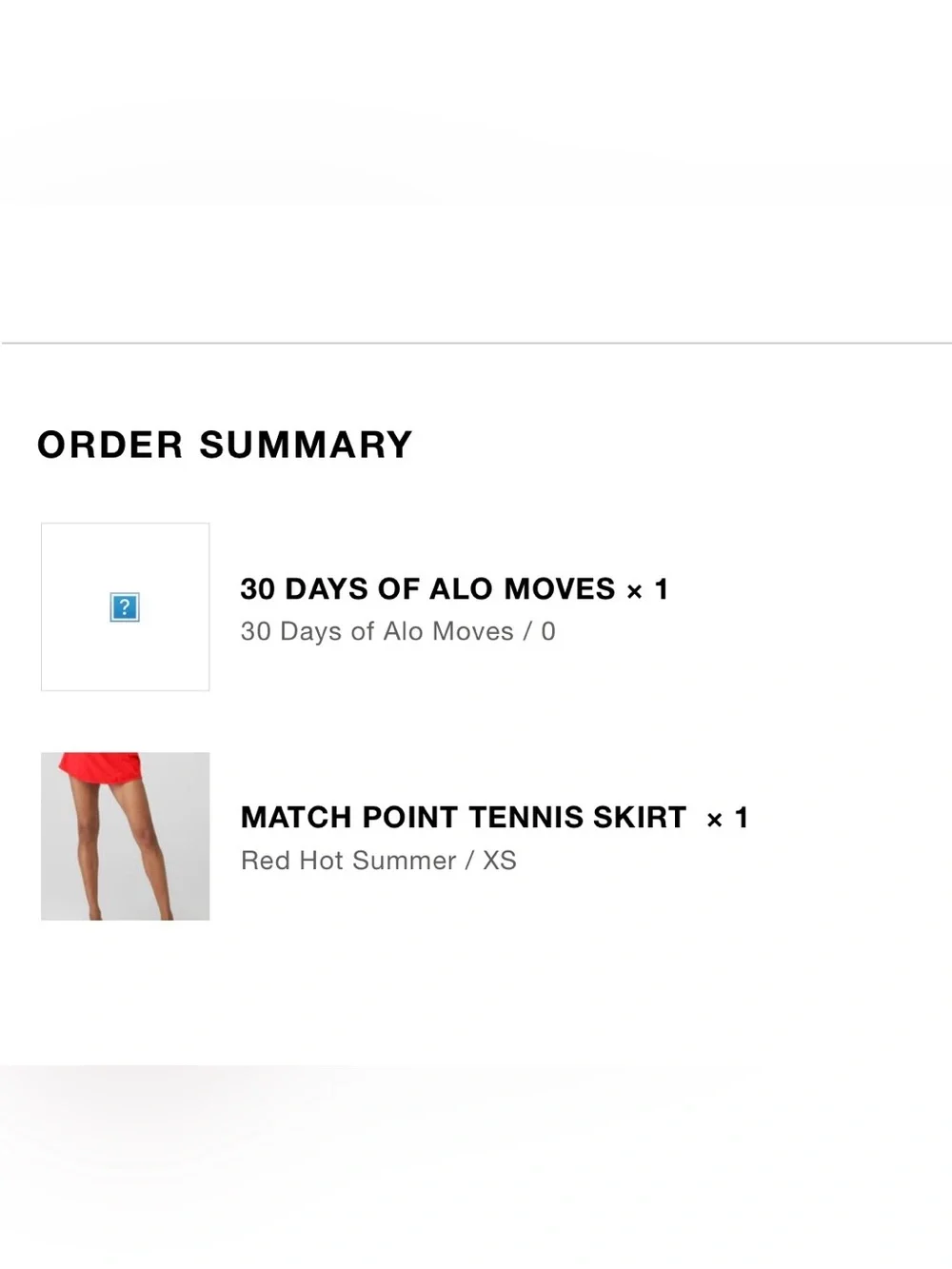 Alo Yoga Match Point Tennis Skirt Red Hot Summer XS - Picture 2 of 9